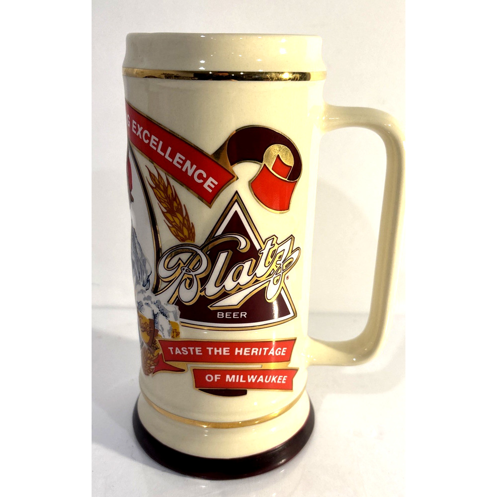Vintage Limited Edition 1987 Exclusive Handcrafted Blatz Beer Stein #003960 USA